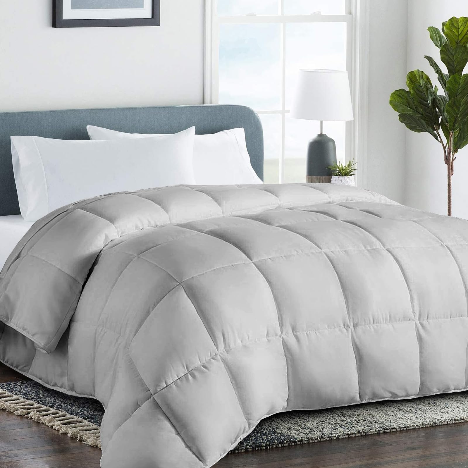 Cohome 2100 Series King Size Winter Down Alternative Comforter Quilted Duvet Insert With Corner Tabs - All Season Reversible War